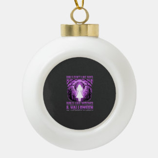 Hexen-Mädchen Halloween-Design Keramik Kugel-Ornament