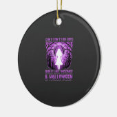 Hexen-Mädchen Halloween-Design Keramik Ornament (Links)