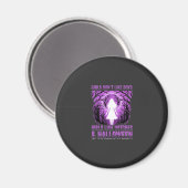 Hexen-Mädchen Halloween-Design Magnet (Vorderseite/Rückseite)