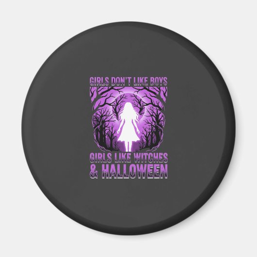 Hexen-Mädchen Halloween-Design Magnet (Vorne)