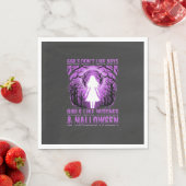 Hexen-Mädchen Halloween-Design Serviette (Beispiel)