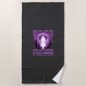 Hexen-Mädchen Halloween-Design Strandtuch (Vorderseite)