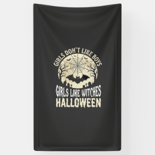 Hexen-Mädchen mögen Halloween-Fledermaus-Design_1 Banner
