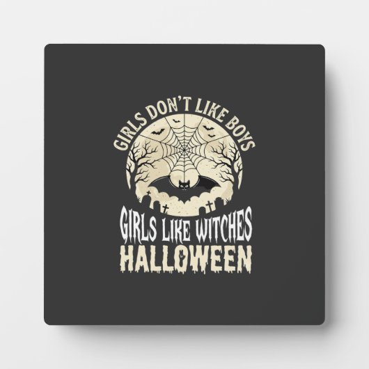 Hexen-Mädchen mögen Halloween-Fledermaus-Design_1 Fotoplatte (Vorderseite)