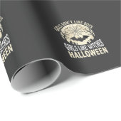 Hexen-Mädchen mögen Halloween-Fledermaus-Design_1 Geschenkpapier (Rolleneckpunkt)