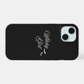 Hexen-Mädchen-Schwarz-Handyhülle iPhone 15 Hülle (Rückseite (Horizontal))