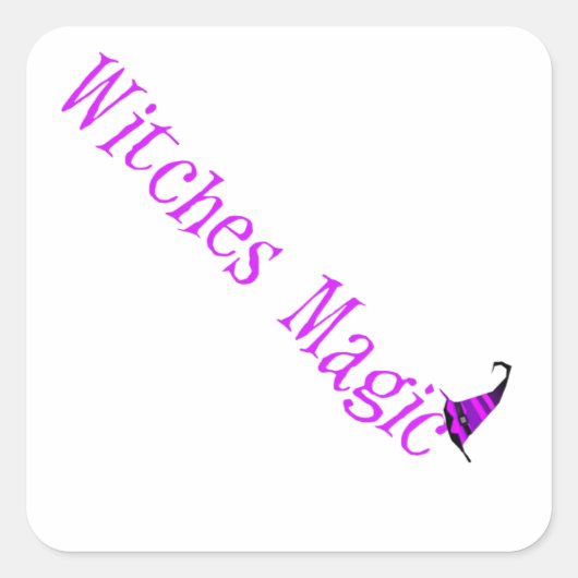 Hexen Magic Hat Quadratischer Aufkleber (Vorderseite)