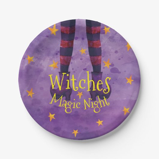 Hexen Magic Night Halloween | Papierteller (Vorderseite)