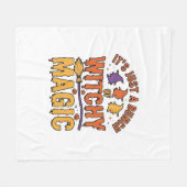 Hexen-Magie-Halloween-Typografie-Design_1 Fleecedecke (Vorderseite (Horizontal))