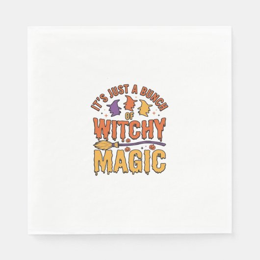 Hexen-Magie-Halloween-Typografie-Design_1 Serviette (Vorderseite)