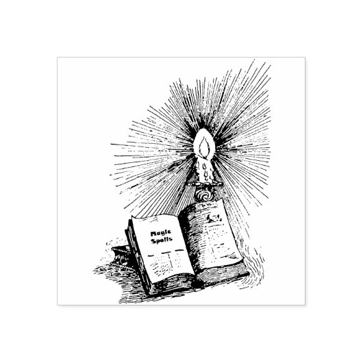 Hexen Magische Zauber Bucht Candle Hexenkunst Gummistempel (Prägung)