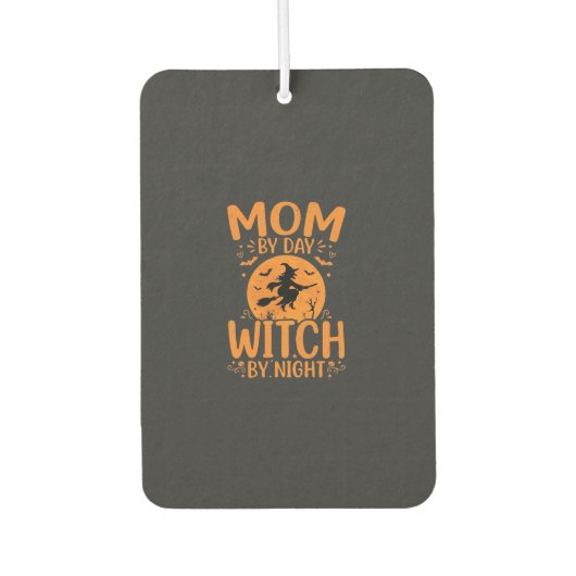 Hexen-Mama Halloween-Design Autolufterfrischer (Vorderseite)