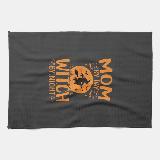 Hexen-Mama Halloween-Design Geschirrtuch (Horizontal)