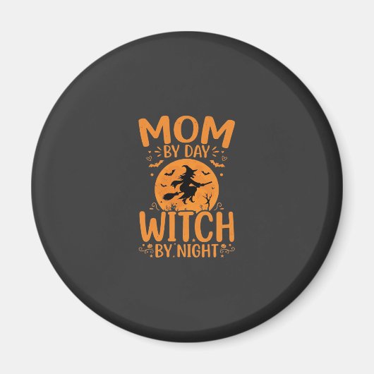 Hexen-Mama Halloween-Design Magnet (Vorne)