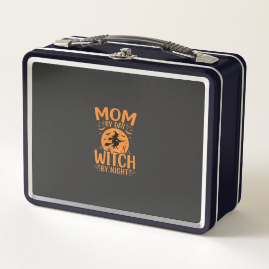 Hexen-Mama Halloween-Design Metall Brotdose (Vorderseite)