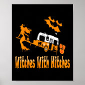 Hexen mit Hitches Camping Spaß Halloween Poster (Vorne)