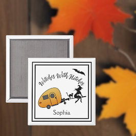 Hexen mit Hitches Halloween Camper Magnet
