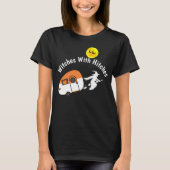 Hexen mit Hitches Halloween Silhouette Camper T-Shirt (Vorderseite)