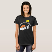 Hexen mit Hitches Halloween Silhouette Camper T-Shirt (Vorne ganz)