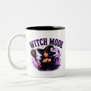 ✨ Hexen-Modus aktiviert Halloween-Spruch 🧙 Zweifarbige Tasse