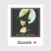 Hexen-Mona-Lisa-Halloween-Vollmond Aufkleber (Blatt)