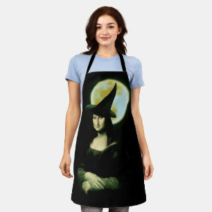 Hexen Mona Lisa Halloween Vollmond Schürze