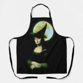 Hexen Mona Lisa Halloween Vollmond Schürze (Vorderseite)