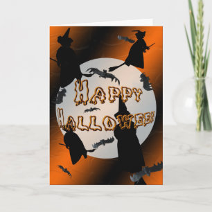 Hexen Moon Trip Happy Halloween Card Karte