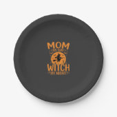 Hexen-Mutter Halloween-Design Pappteller (Vorderseite)