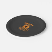 Hexen-Mutter Halloween-Design Pappteller (Schrägansicht)