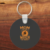 Hexen-Mutter Halloween-Design Schlüsselanhänger (Vorderseite)