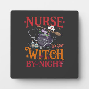 Hexen-Nacht-Halloween-Kessel-Stethoskop-Nurse-Day Fotoplatte