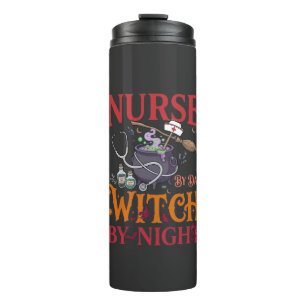 Hexen-Nacht-Halloween-Kessel-Stethoskop-Nurse-Tage Thermosbecher