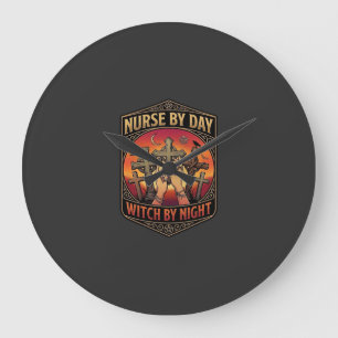 Hexen-Nacht-Kreuz-Hand-Halloween_1 Große Wanduhr