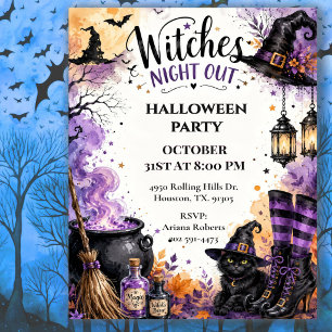 Hexen-Nacht-out Halloween-Party Einladung