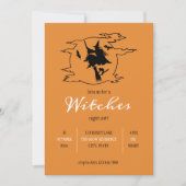 Hexen nächtlich ausfliegendes HexenHalloween Einladung (Vorderseite)