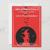 Hexen nur Halloween-Party Einladung (Vorderseite)