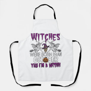 Hexen Oktober Halloween Totenkopf Hexenhut Kürbis_ Schürze
