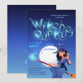 Hexen-Party Einladung (Vorne/Hinten)