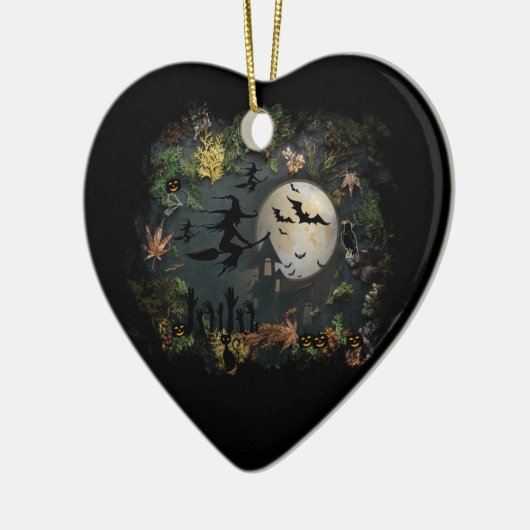 Hexen Party Night Keramik Ornament (Links)