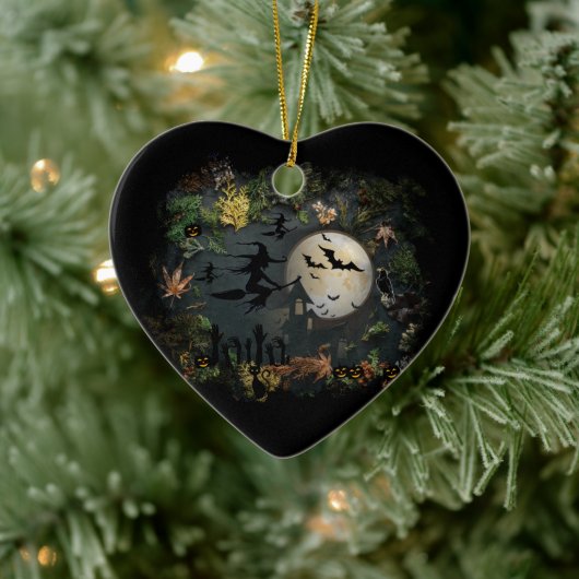 Hexen Party Night Keramik Ornament (Baum)