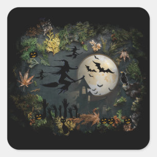 Hexen Party Night Quadratischer Aufkleber
