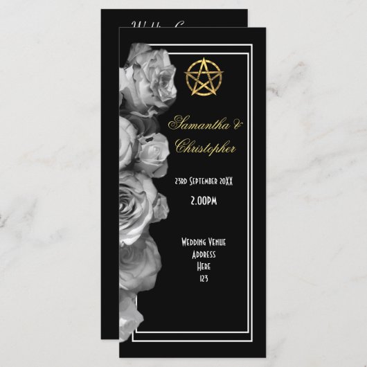 Hexen Pentagramm Hochzeitsprogramm Programm (Vorne/Hinten)