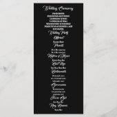 Hexen Pentagramm Hochzeitsprogramm Programm (Rückseite)