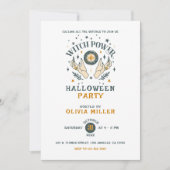 Hexen Power spooky Halloween-Party Einladung (Vorderseite)
