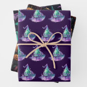 Hexen Pumpkin Skulls Fledermäuse Beängstigendes Ha Geschenkpapier Set (Beispiel)