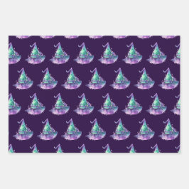 Hexen Pumpkin Skulls Fledermäuse Beängstigendes Ha Geschenkpapier Set