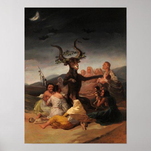 Hexen' Sabbat von Francisco de Goya Poster (Vorne)