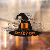 Hexen sagen Boo und Beängstigend zu Halloween Fensteraufkleber (Blatt 2)