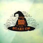 Hexen sagen Boo und Beängstigend zu Halloween Fensteraufkleber (Blatt 3)